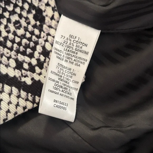 Nanette Lepore Black and White Patterned Blazer - Picture 8 of 8